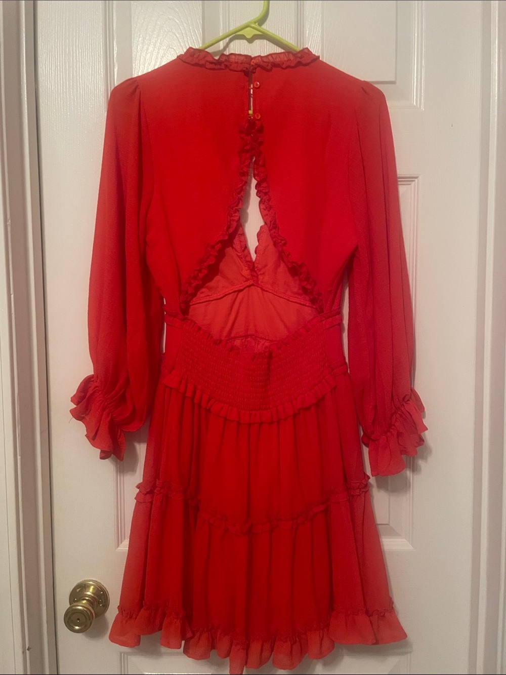 Red Dress with Ruffles - Picture 2 of 2